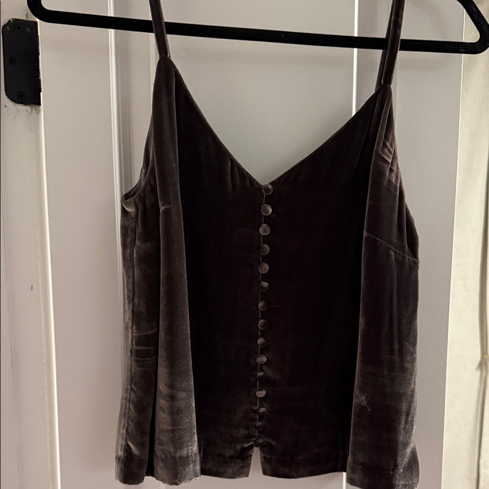 Madewell Velvet Camisole in Deep Brown